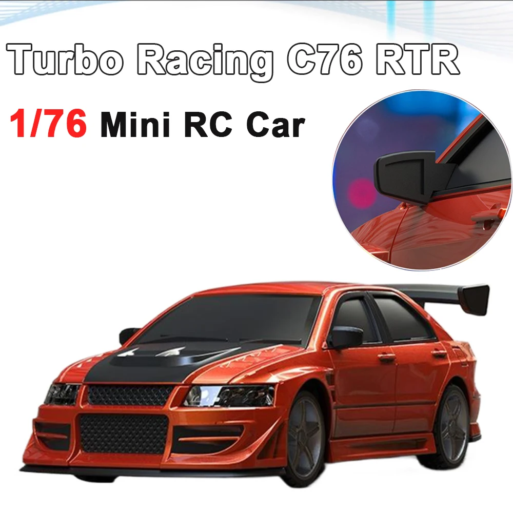 جديد توربو سباق 1/76 C76 شقة تشغيل سباق صغير RTR نموذج التحكم عن بعد على الطريق سيارة سطح المكتب لعب للعب الأطفال الكبار #1