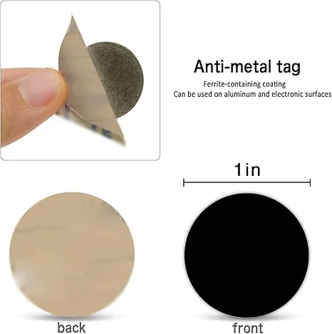 100Pcs Ferrite Shielding Patch Anti-metal Sticker External NFC Module for Smartphones NFC Signal Booster for Metal Surface