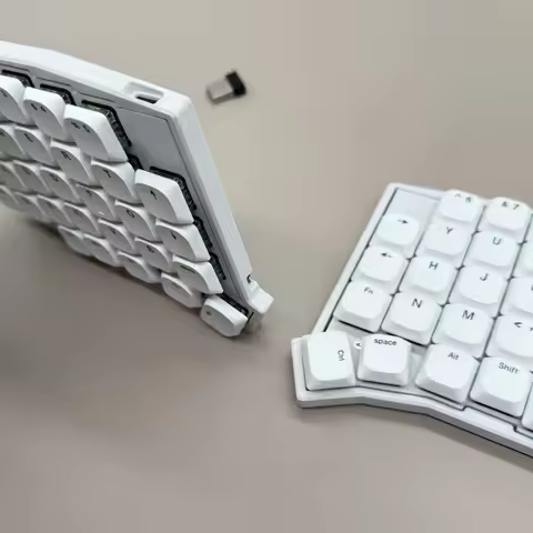 WSOFLE Low Profile Split Keyboard Hot Swap Support VIAL Mechanical Keyboard Kit Ergonomics 2.4G Wireless PC Accessories Gift