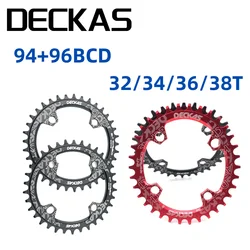 Deckas – couronne de chaîne de vélo, 94 96 BCD, rond/ovale 32T 34T 36T 38T vtt, pour pédalier M4000 M4050 GX NX X1