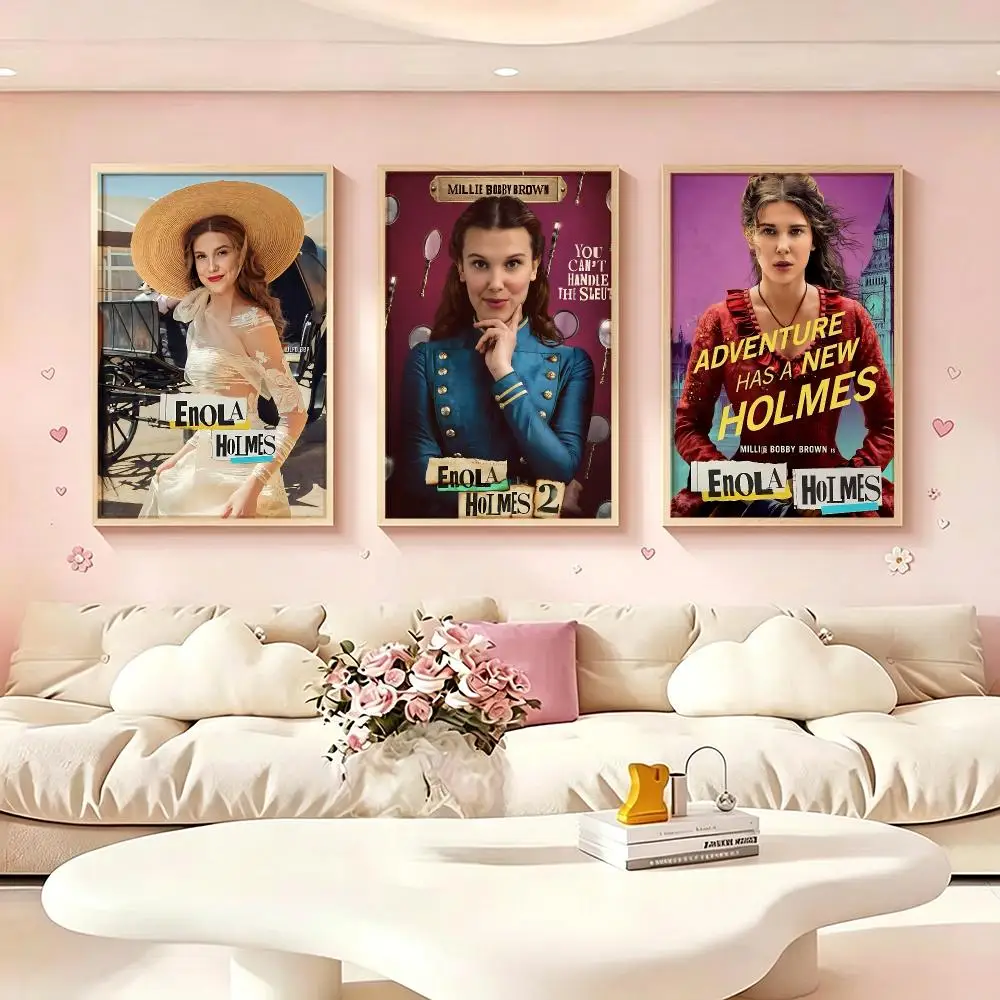 Movie Enola Holmes 2 Poster Poster HD Printing Dreamy Style Wall Art Home Decor For Living Room Bedroom Gift Giving
