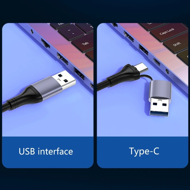 USB + Type C à HDTV Cable Adaptter Converters Video Adapter PC Cable