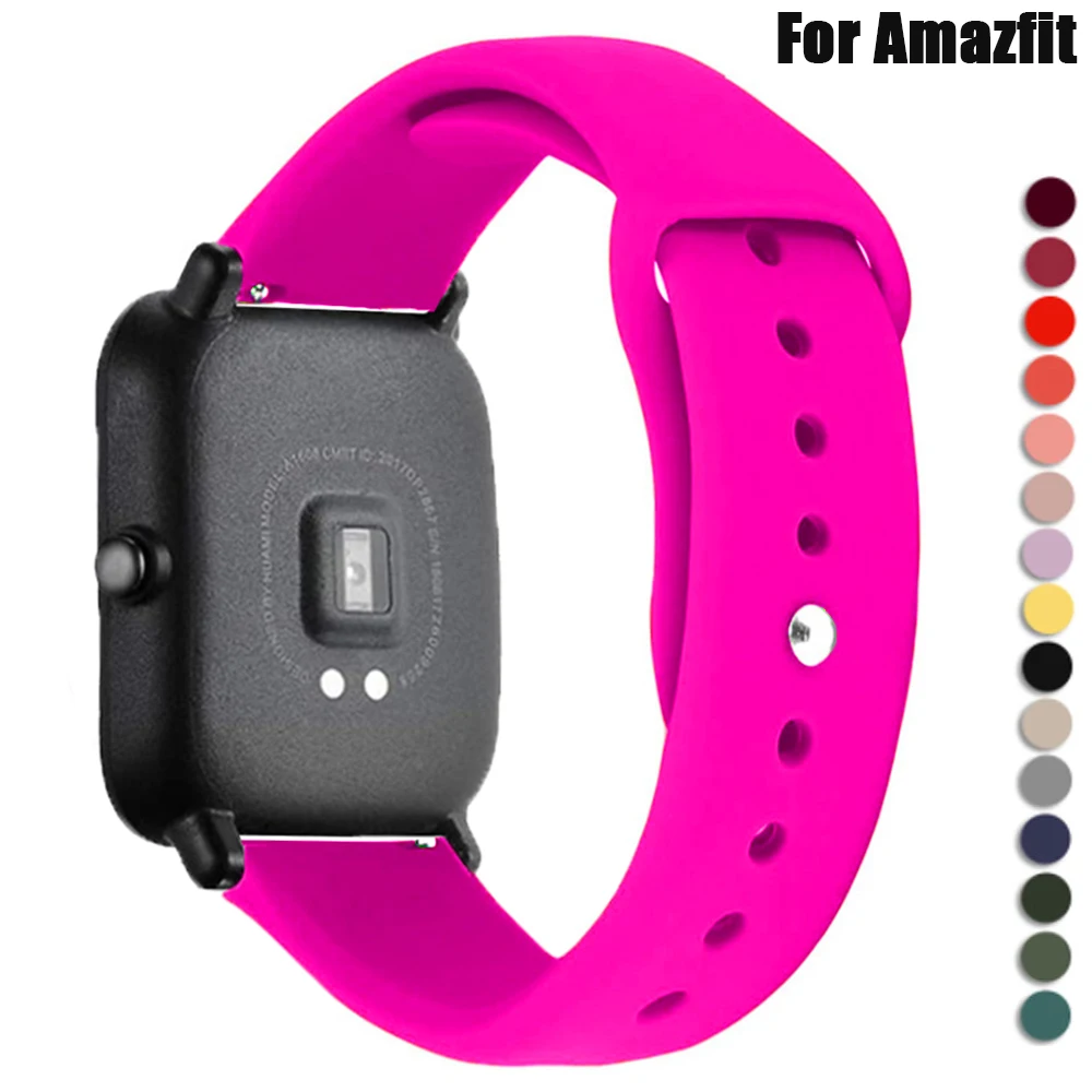 20mm/22mm band For Amazfit GTS 2 2e strap GTS2 Mini GTR 42mm/47mm GTR2/2e silicone belt Bracelet correa Amazfit bip/pace strap