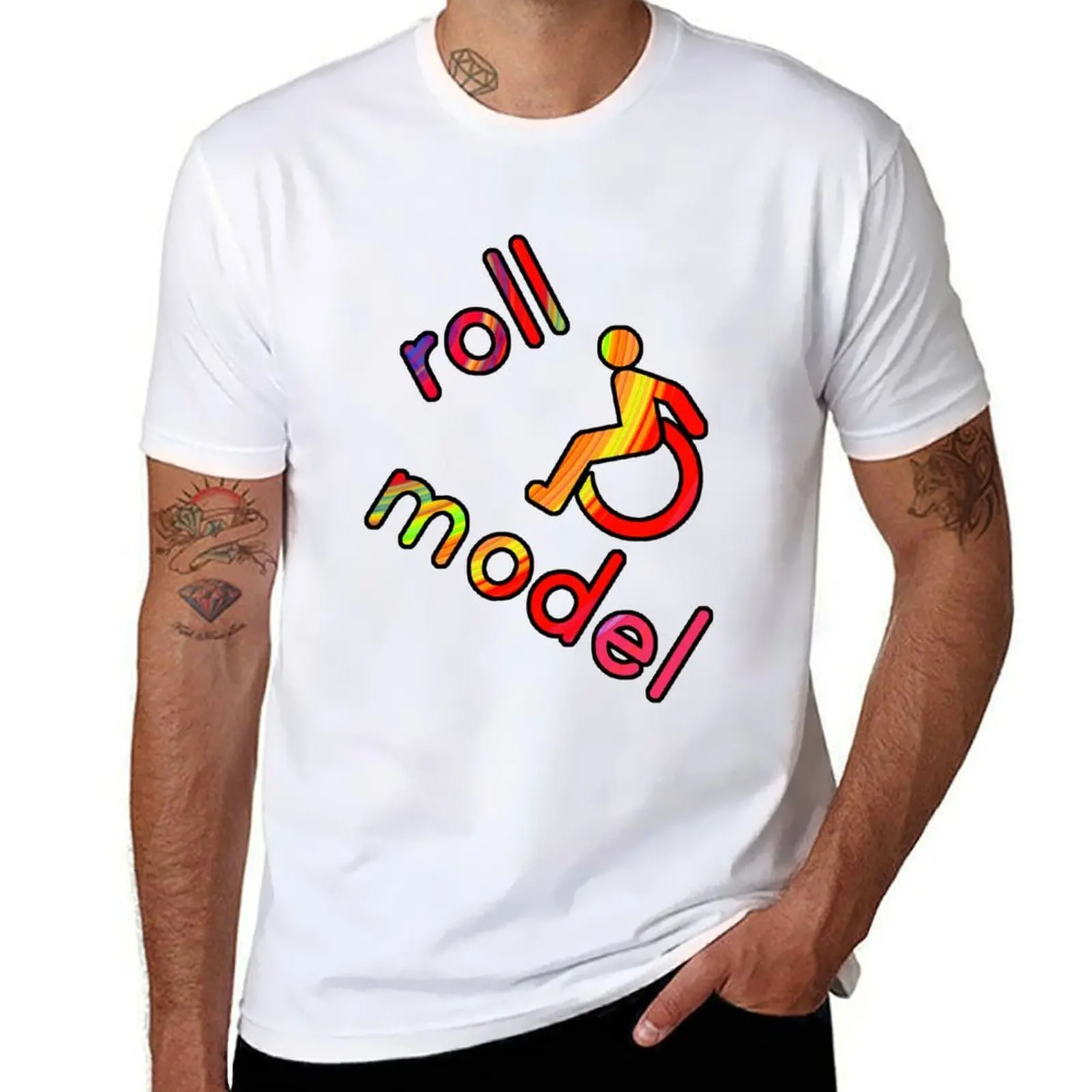 

Roll Model - Disability Tees - in bright colours T-Shirt cotton t shirt pack anime tshirt T-Shirt
