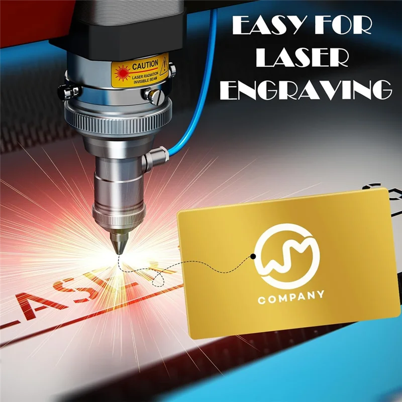 AB51 100 szt. Metalowe blachy do grawerowania, kolorowe aluminiowe arkusze do grawerowania laserowego, wizytówki, uniwersalne grawerowanie, prezent DIY