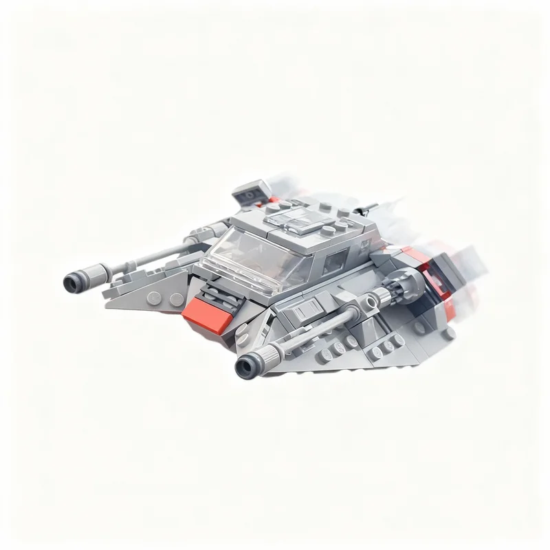 266 деталей MOC T-47 Snowspeeder: модель звездолета для сборки, декор для дома, украшение для стола, акцент для полки, премиум-подарок для взрослых