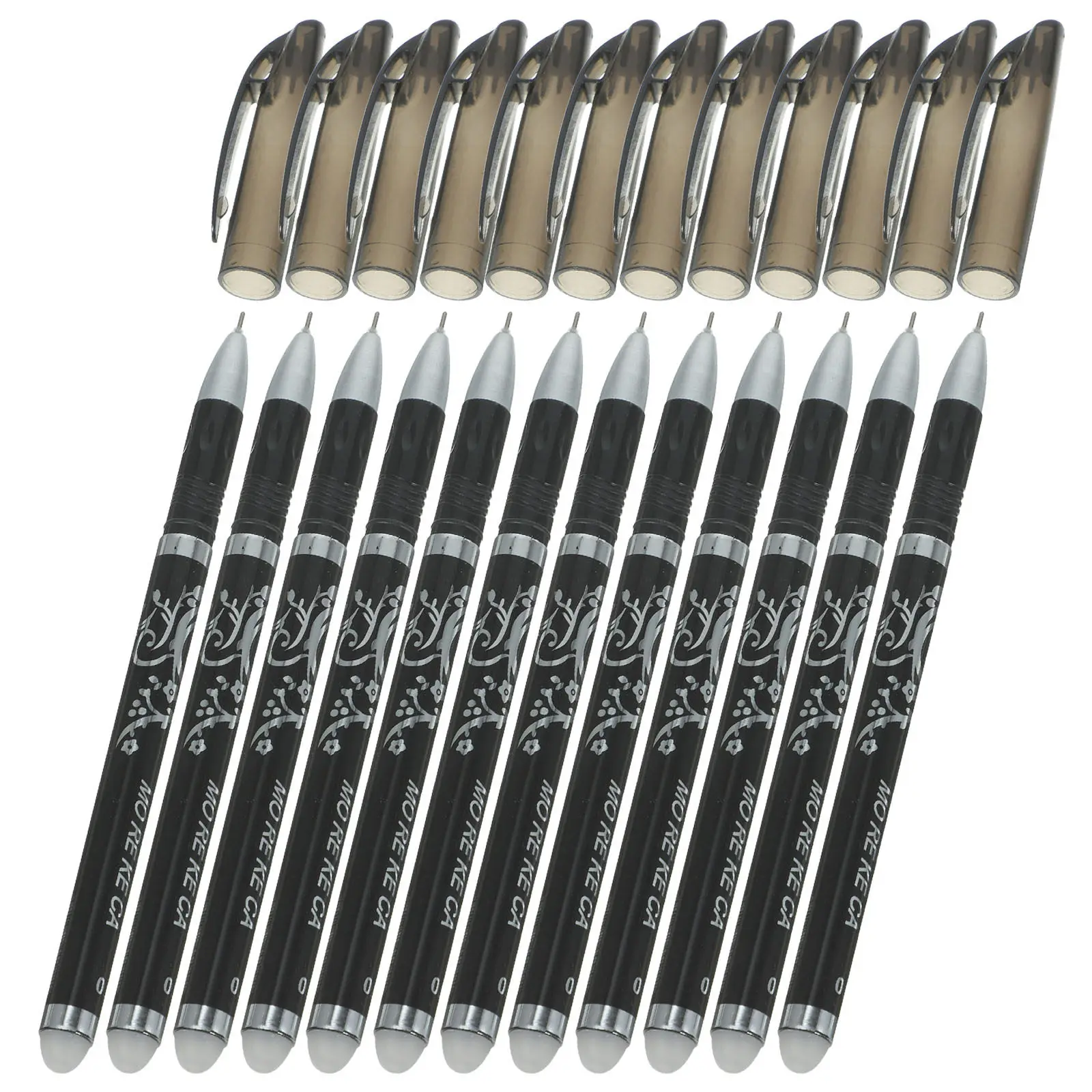 

Набор из 12 стираемых гелевых ручек 0,5 мм с синими чернилами и мотивом традиционного китайского сине-белого фарфора, идеально подходят для учебы, заметок и