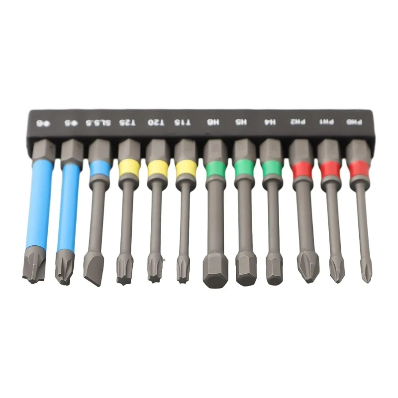 12 Cái Đa chức năng 65mm Tuốc nơ vít Lắp ráp mũi khoan từ tính