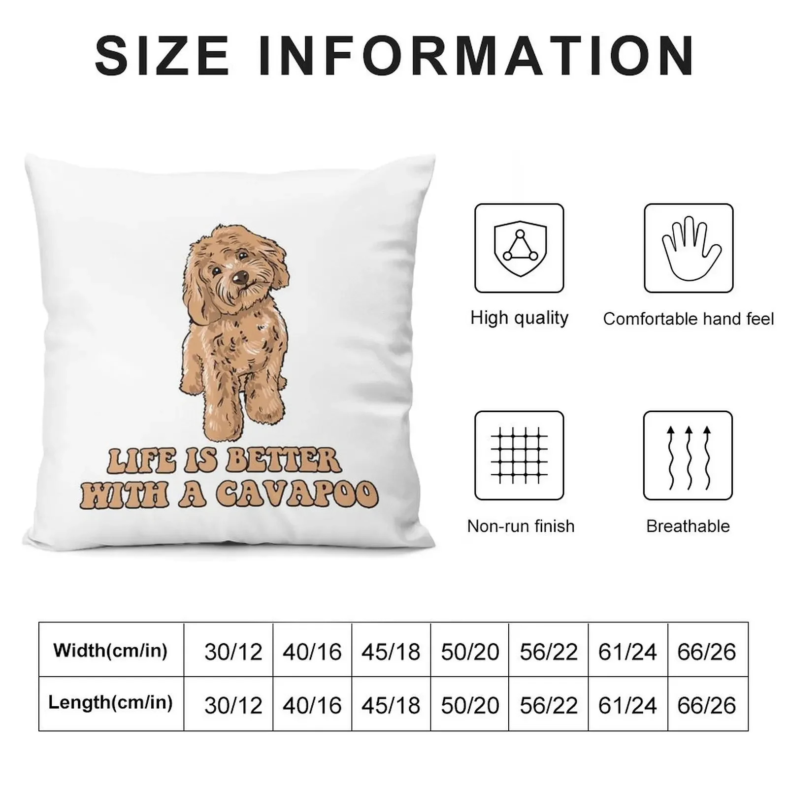 Life Is Better With A Cavapoo - Cockapoo Lover Dog Throw Pillow christmas pillowcases Pillowcases Cushion Covers Sofa pillow