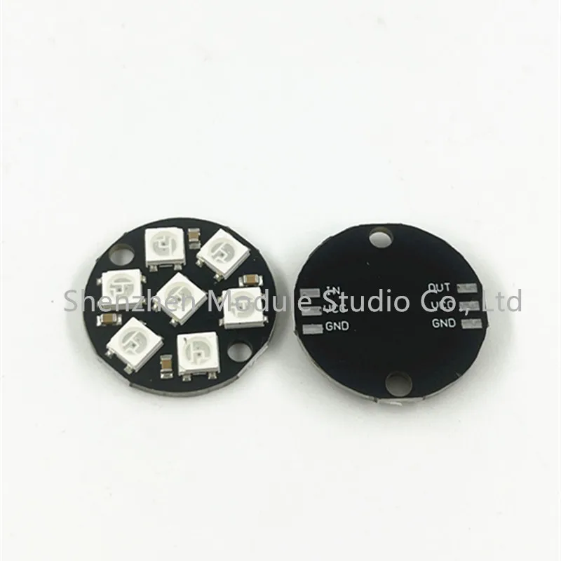 1pcs 7-bit WS2812 5050 RGB LED with Built-in Full-color Driver Color Light Circular Development Board