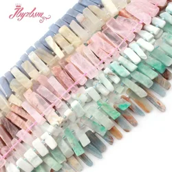Natural Opal,Quartz,Agates Loose Irregular Stone Beads  DIY Necklace Bracelet Strand 15inch 5x15-7x35mm For Jewelry Making