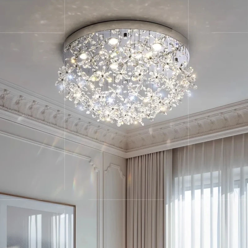 

American Luxury K9 Crystal Acrylic designer light Ceiling lamp, lustre Hotel interior light Suitable for Living Room luminaire