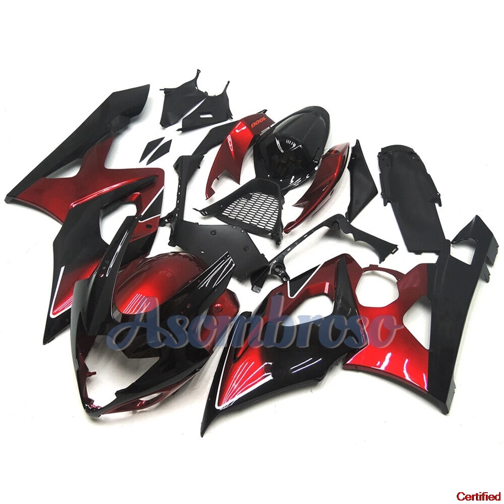 Motorcycle Rebuild Fairing Kit For GSXR1000 2005 2006 K5 05 06 GSX-R1000 Red Black Bodywork Housing