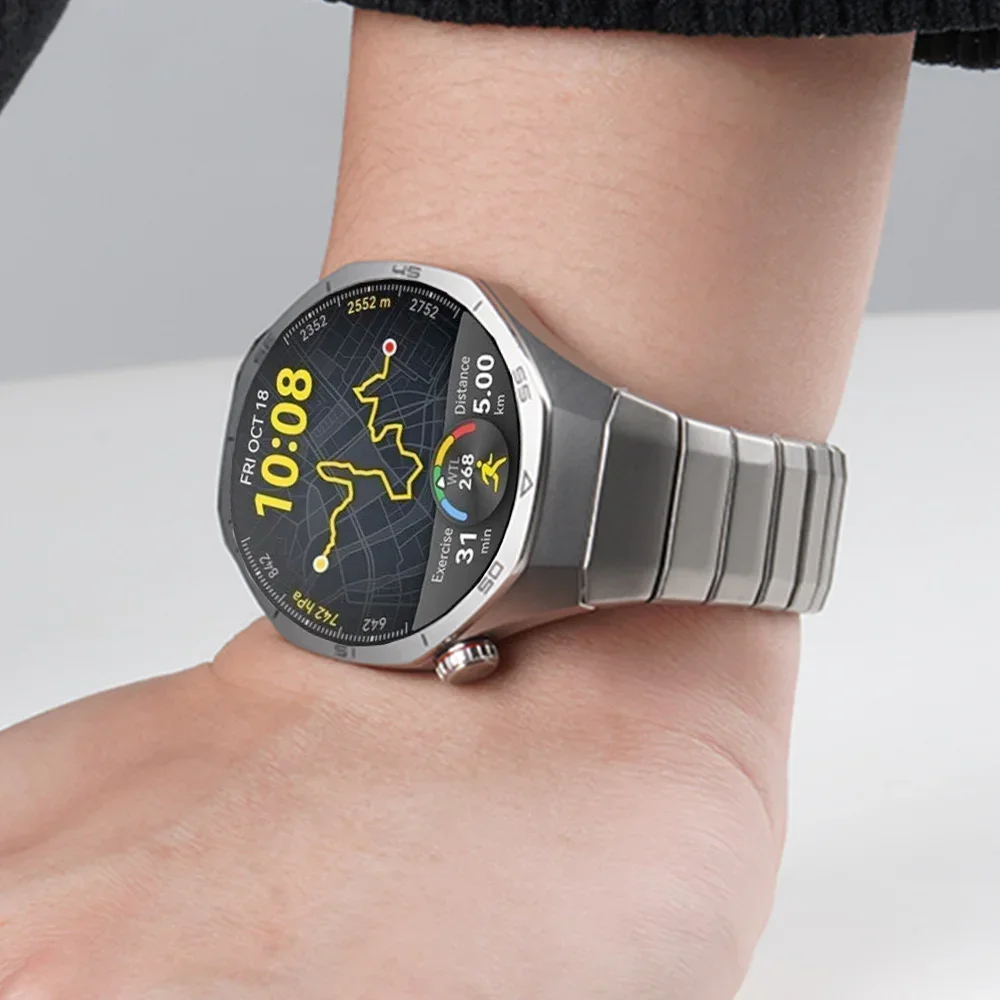 Original Luxury Titanium Strap For Huawei Watch GT 5 Pro Metal Bracelet For Huawei Watch GT 5 Pro No Gaps Business Band Correa