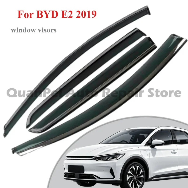 Well-made rain guards For BYD E2 2019,original match anti deformation,durable parts for car decoration and window protection