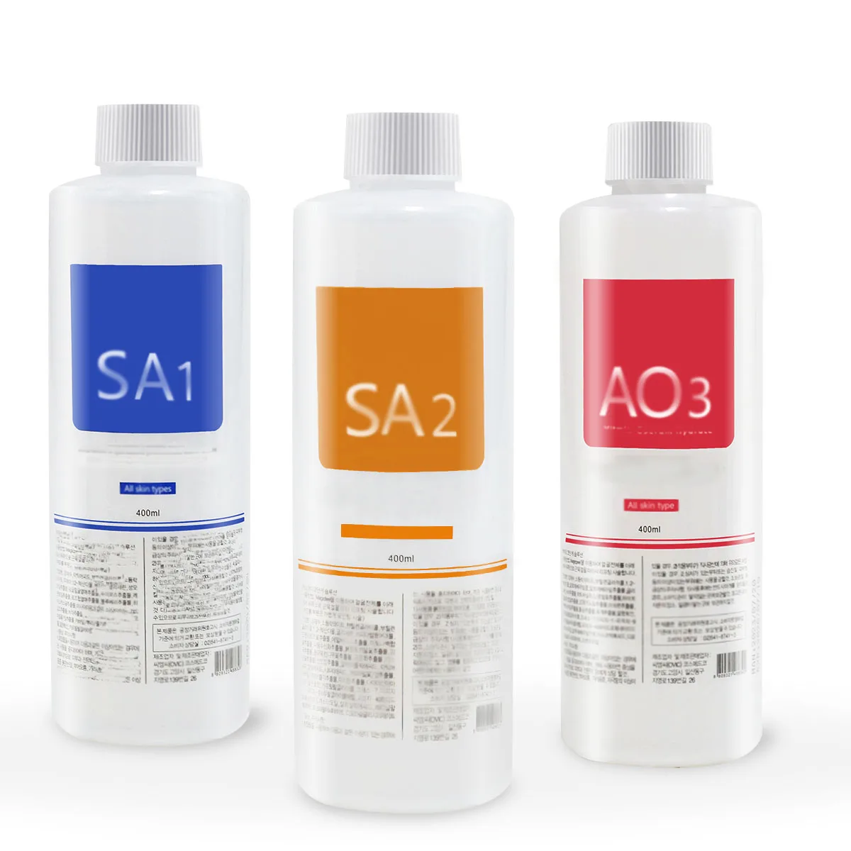 3 pçs/lote 1200ML AS1 SA2 AO3 Para Máquina de Beleza Hydra Líquido Soro Facial Aqua Peel Solução SkinCare Limpeza Profunda Facecare