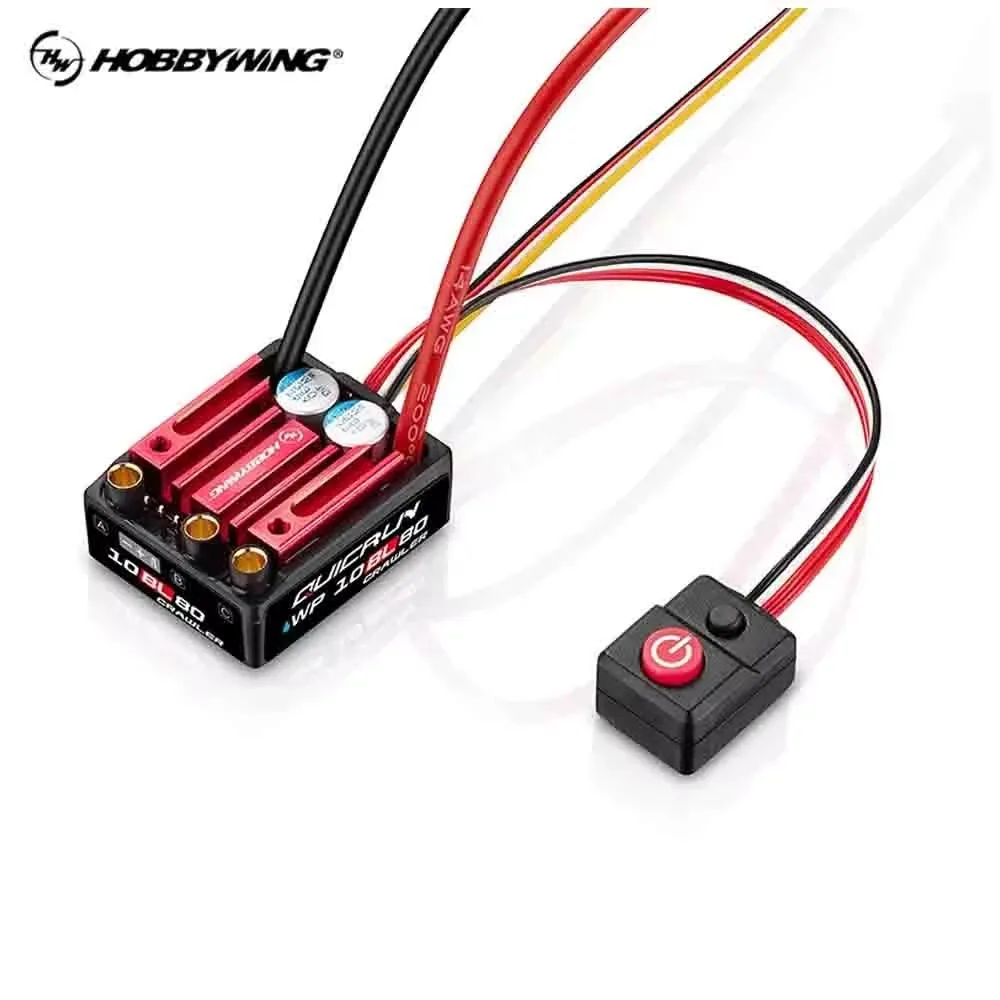 BoMsHobbyWing QuicRun WP 10BL80 Waterproof ESC For 1/10 RC Car 2-4S LiPo 80A Compatible With QuicRun Outer 3530 SL Motor RC