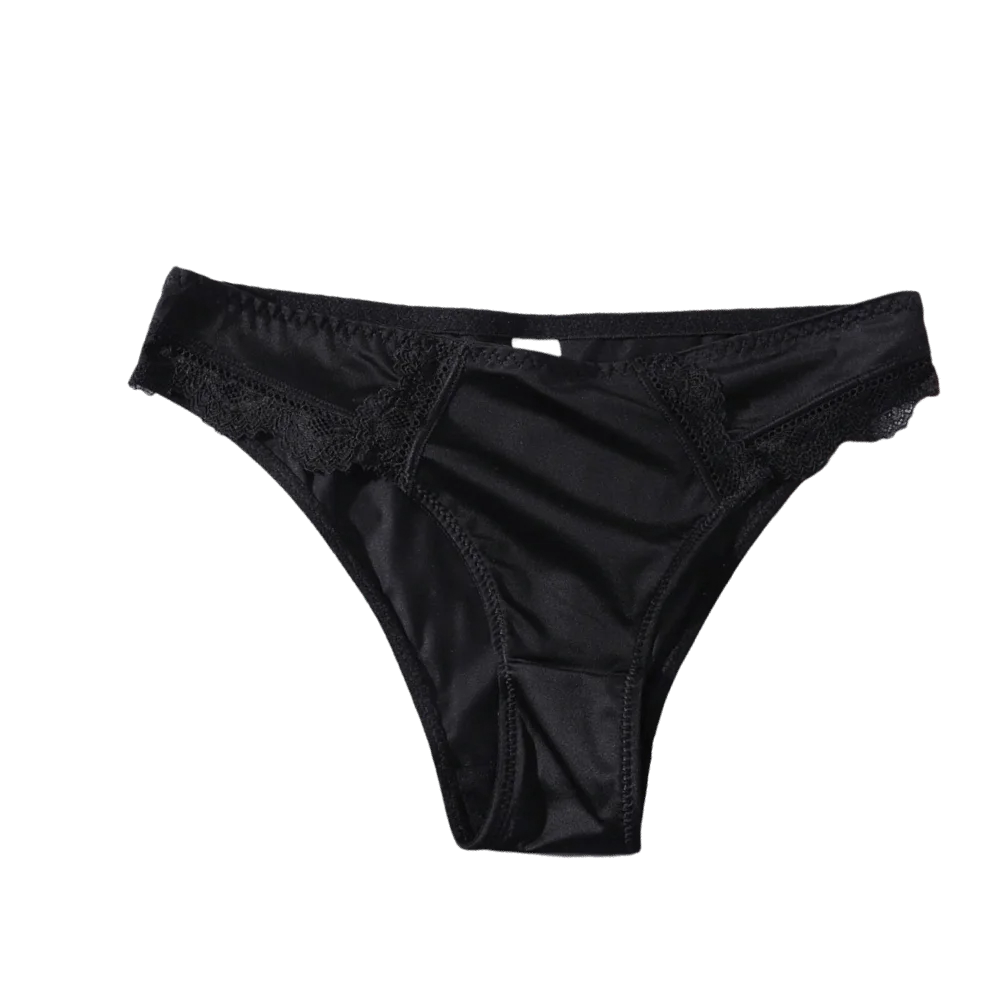 Underpants Low Waist Women Underwear Seamless Lingerie Triangle Panties Lace French Style Satin Silk Briefs Female