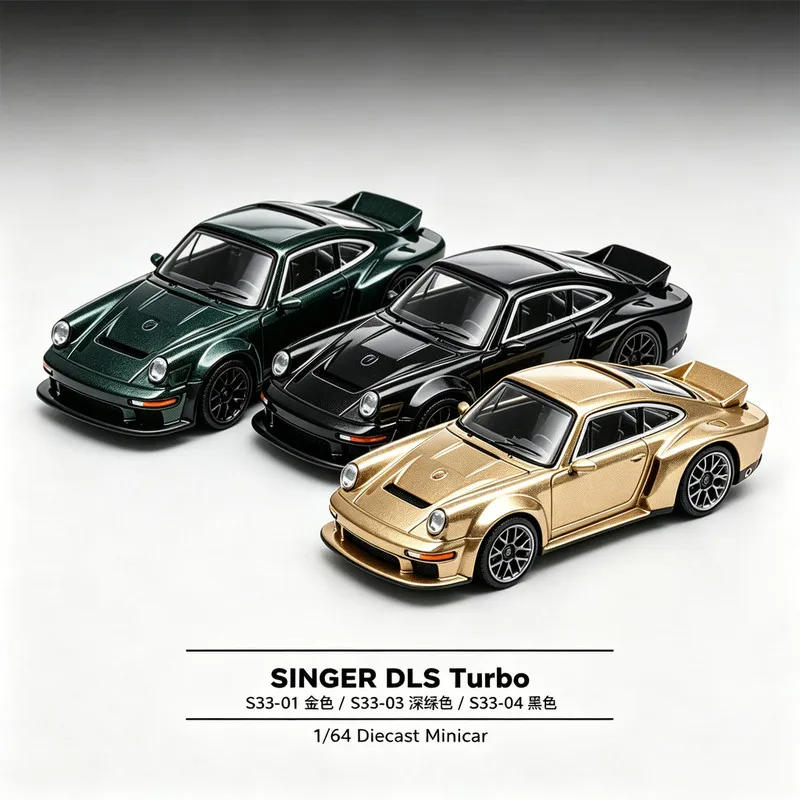 Xcartoys&POPRACE 1/64 Porsche Singer DLS Turbo Diecast Car Model Alloy Simulation Collection Toy Gift For Boys#peetyeee