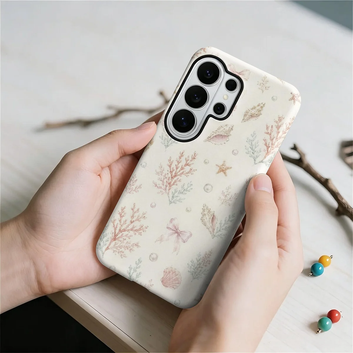 Watercolor Seashells 2-in-1 Dual-Layer Phone Case for Samsung Galaxy S26 S25 S24 Plus Ultra FE S20 FE A56 A17 A16 A15 - view 4