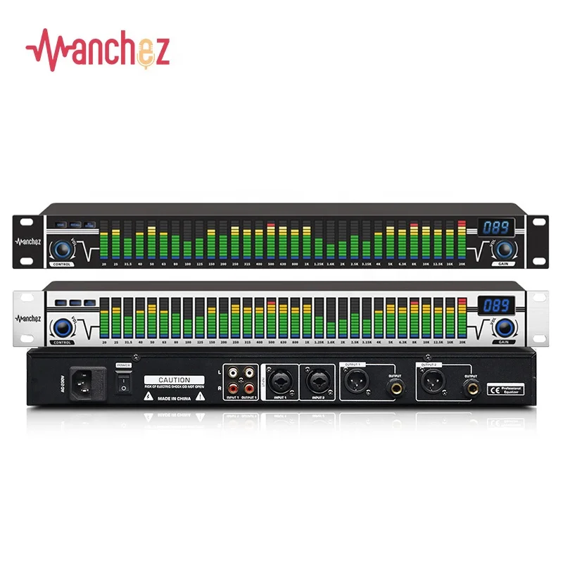 Manchez 31-band graphic equalizer audio digital equalizer audio professional sound system home perfect karaoke