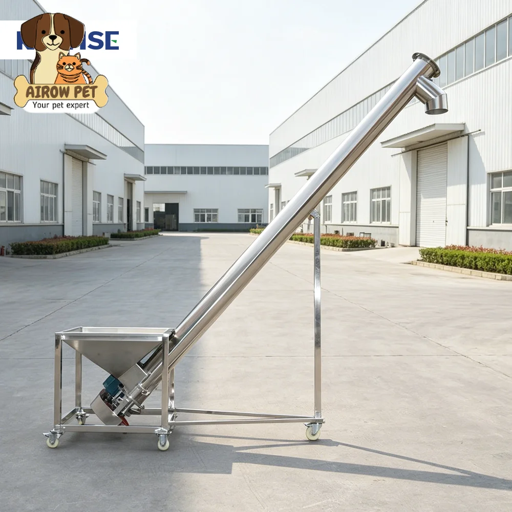 AIROW Electric Screw Feeder for Animal Feed Pellet Powder Granule Lifting in Small Feed Mill Plants