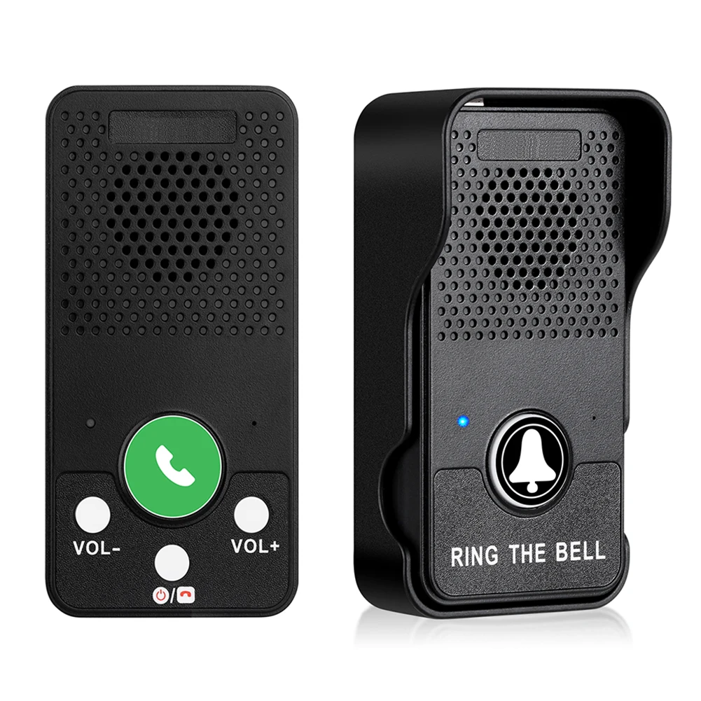 Wireless Doorbell Rechargeable Battery Hands Free Full Duplex Intercom Door Bell Adjustable Volume 4 Chimes Apartment Intercom