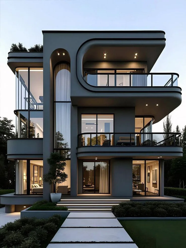 Sixinalu Full Home Whole House Customization Folding Entrance Sliding Folding Garage Doors Custom Window Double Glazed Aluminum