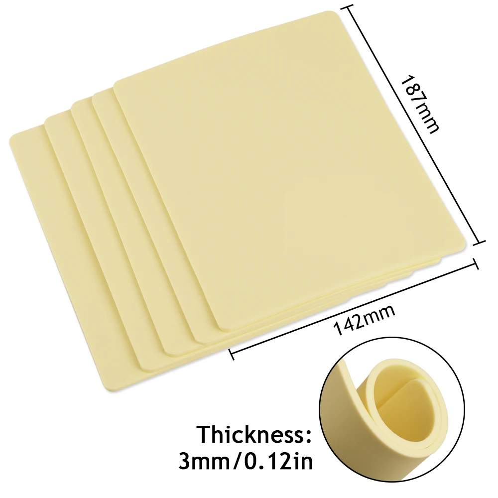 EMALLA 10 قطعة ممارسة الوشم الجلد 3 مللي متر سيليكون الجلد وهمية مزدوجة الوجهين لتدريب ماكياج دائم توريد الوشم الملحقات #2