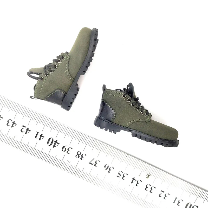 Dark Green 1/6 Scale Canvas Fashion Men's Shoes Model Low Top Martin Boots for 12in Action Figure Doll Toys Collection