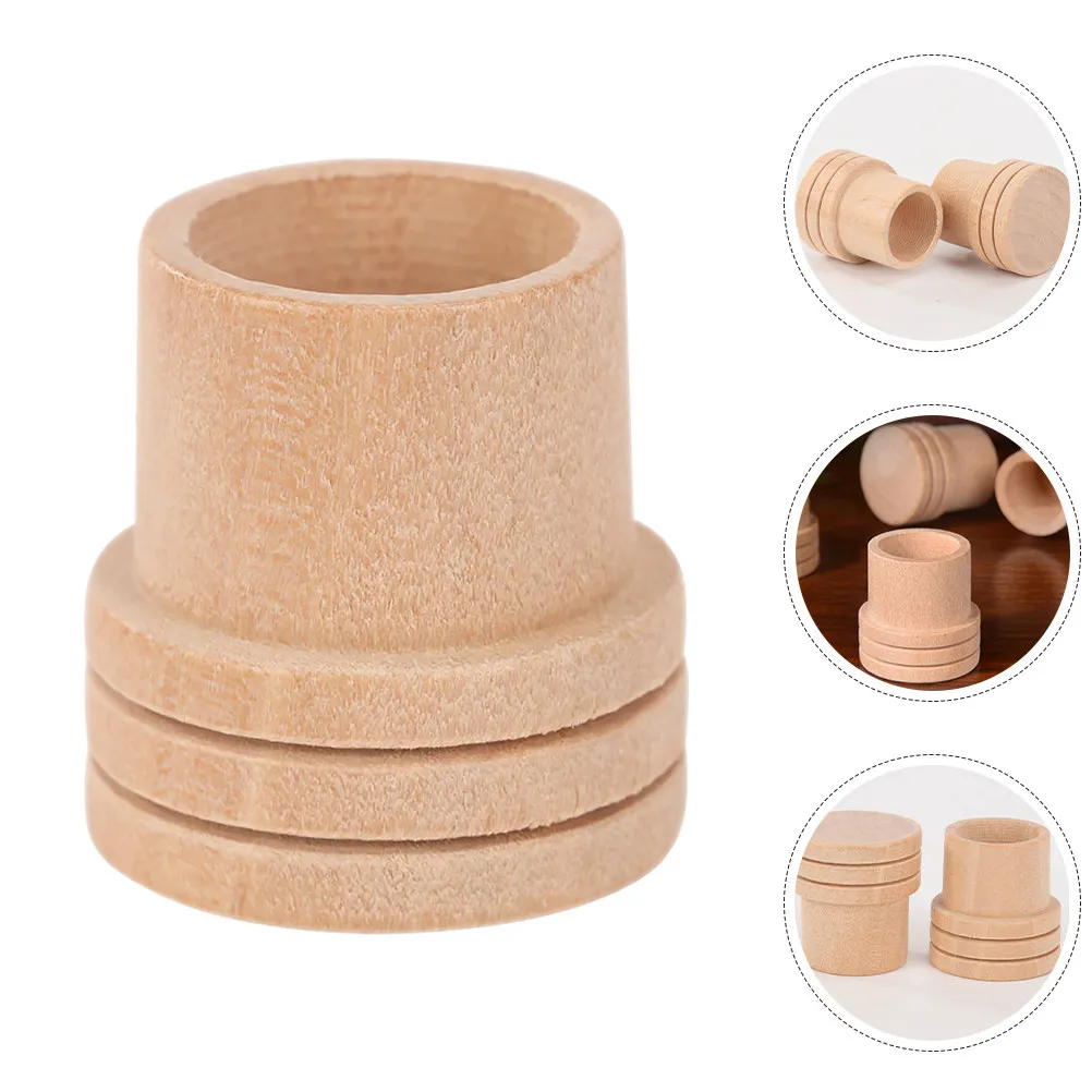 50Pcs Moxa Stick Holder Wooden Base Stable Moxibustion Extinguisher Mugwort Roll Holder Fire Control Moxa Accessories