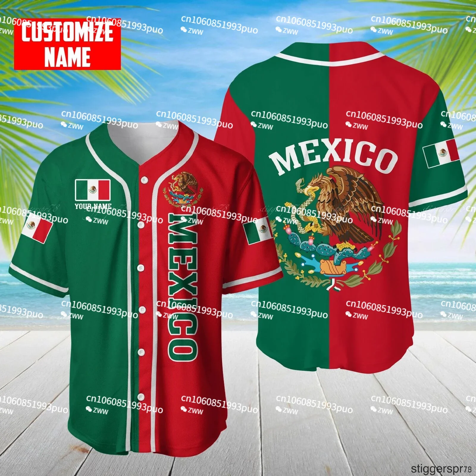 Cosmos Mexico Custom Name Baseball Shirt Jersey Summer NewFashion 3DPrint Funny Beach Short Sleeve Sport Casual