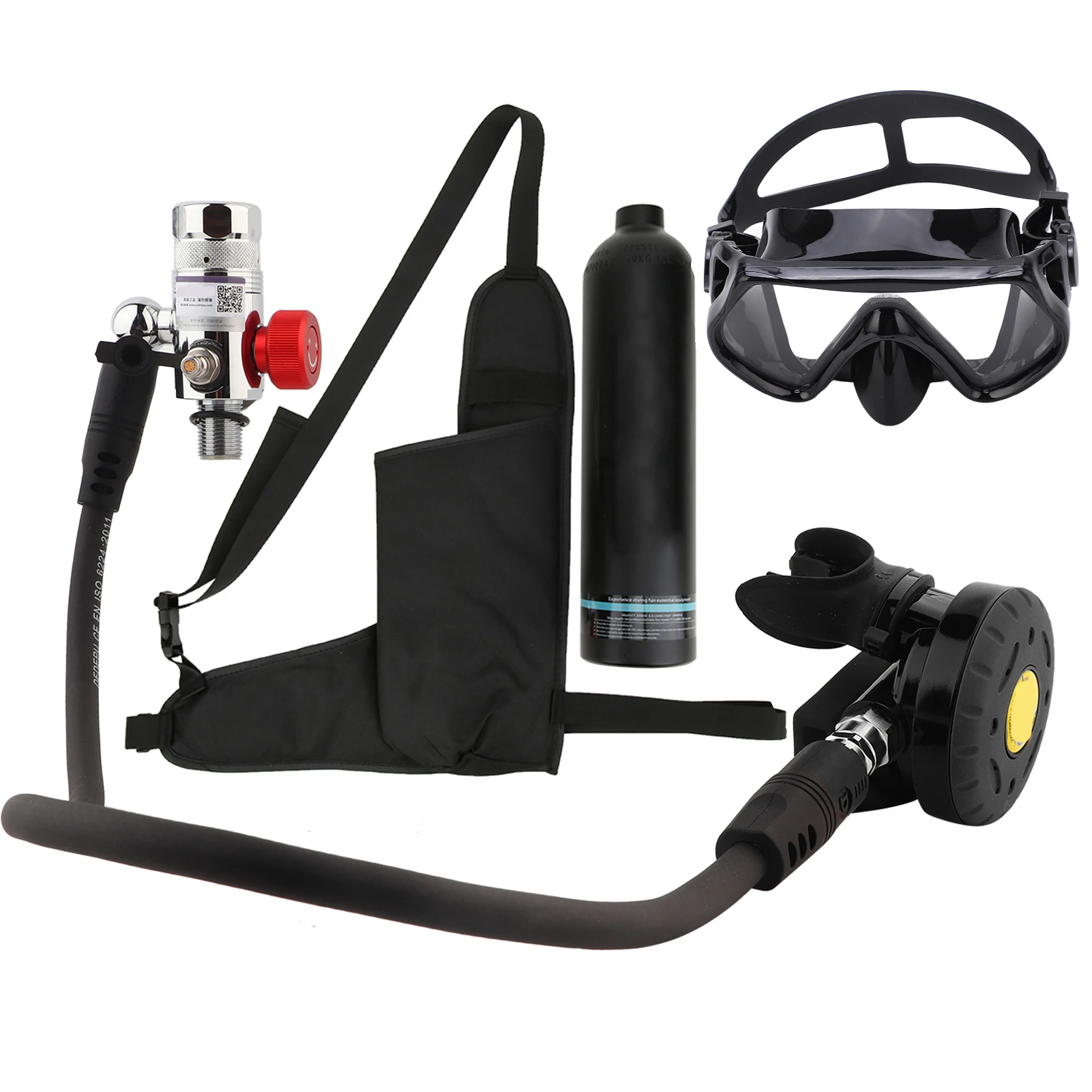 

1L Diving Scuba Air Tank Aviation Aluminum Empty Oxygen Cylinder Snorkeling Breathing Device