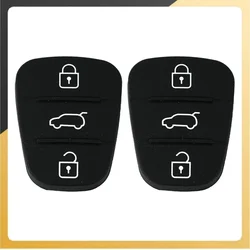 2pcs Remote Car 3 Buttons Key Fobs Case Shell Button Pad Black For Hyundai I10 I20 I30 For KIA I20 I30 Ix35 Ix20 Venga