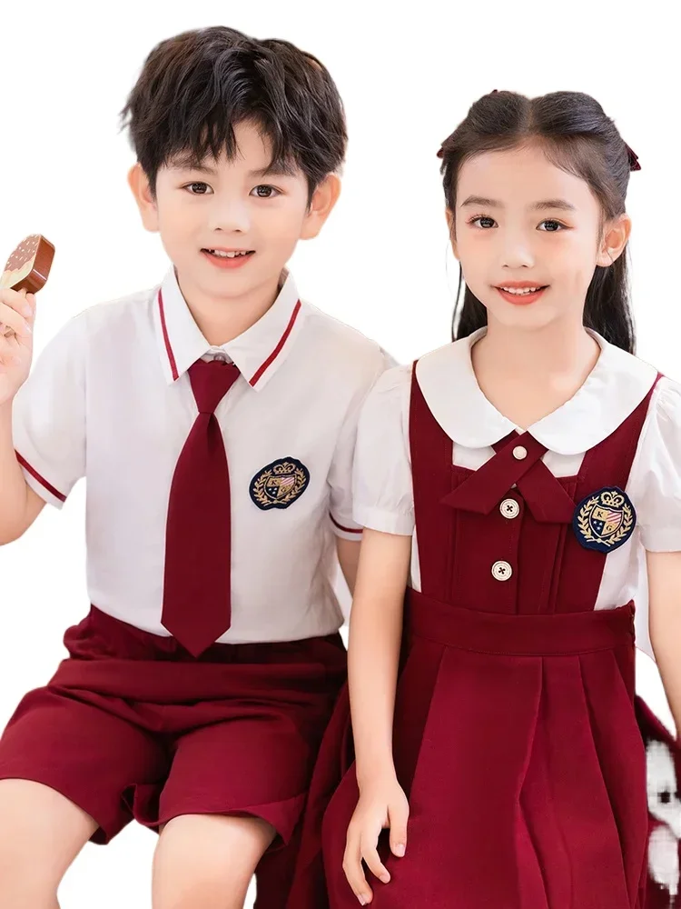 Primary school class uniforms summer attire British academic style  kindergarten uniforms children's suits summer school