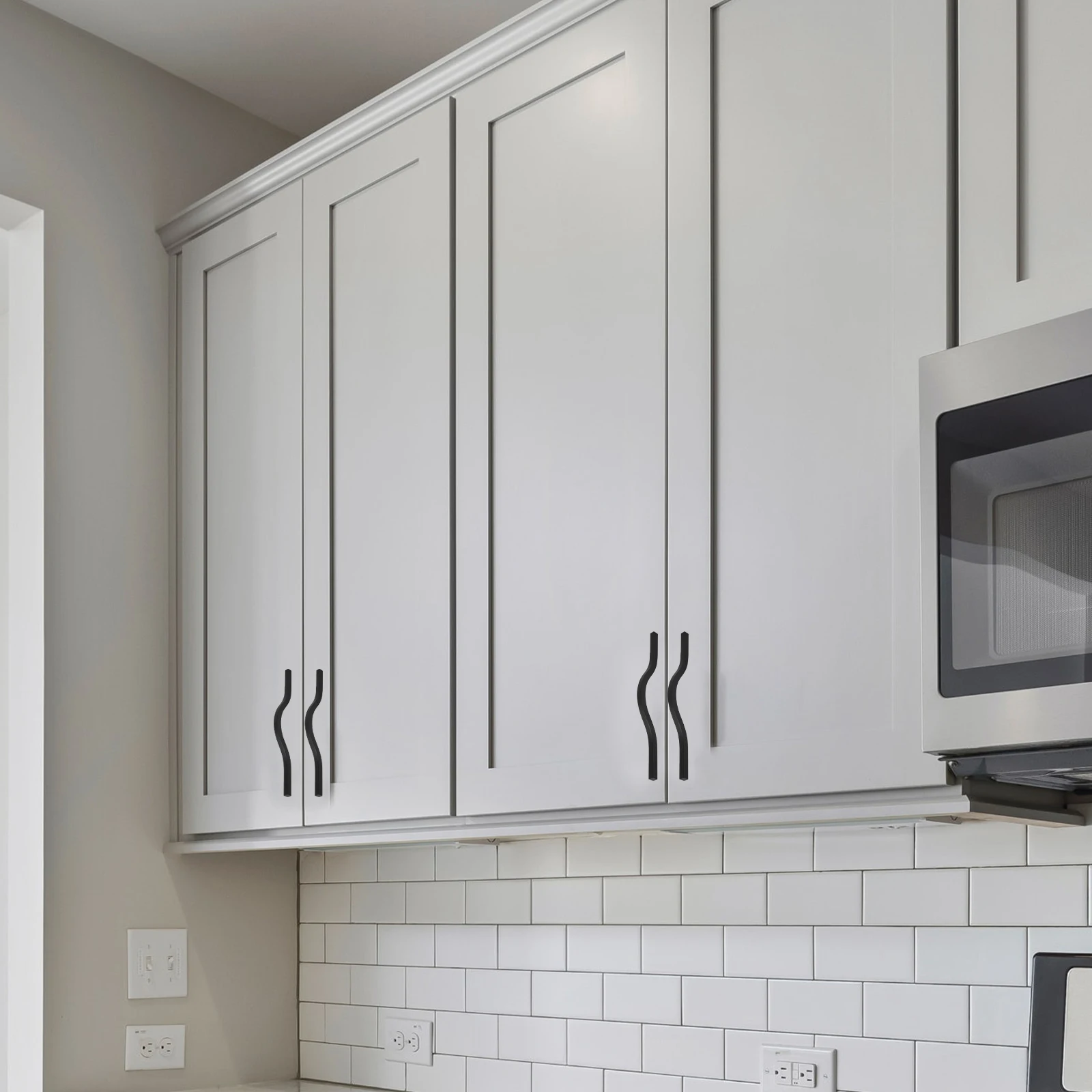 

2Pcs Extended Cabinet Handles Alloy Drawer Pulls for Kitchen Bathroom Bedroom Modern Decorative Metal Hardware