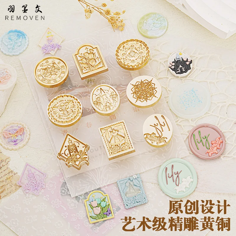 Relief retro style Wax Stamp Head Wedding Invitation Retro Sealing Stamp Head Handcraft Tools for Cards Envelope DIY Art Decor