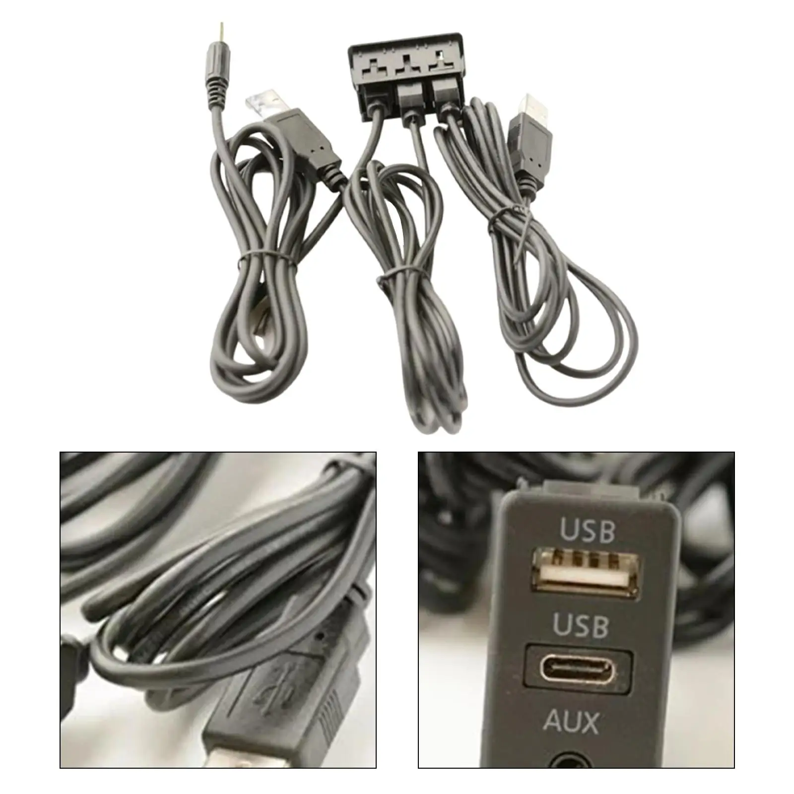 

Car Mount Extension Cable Double Ports Multifunctional for Motorcycle Car