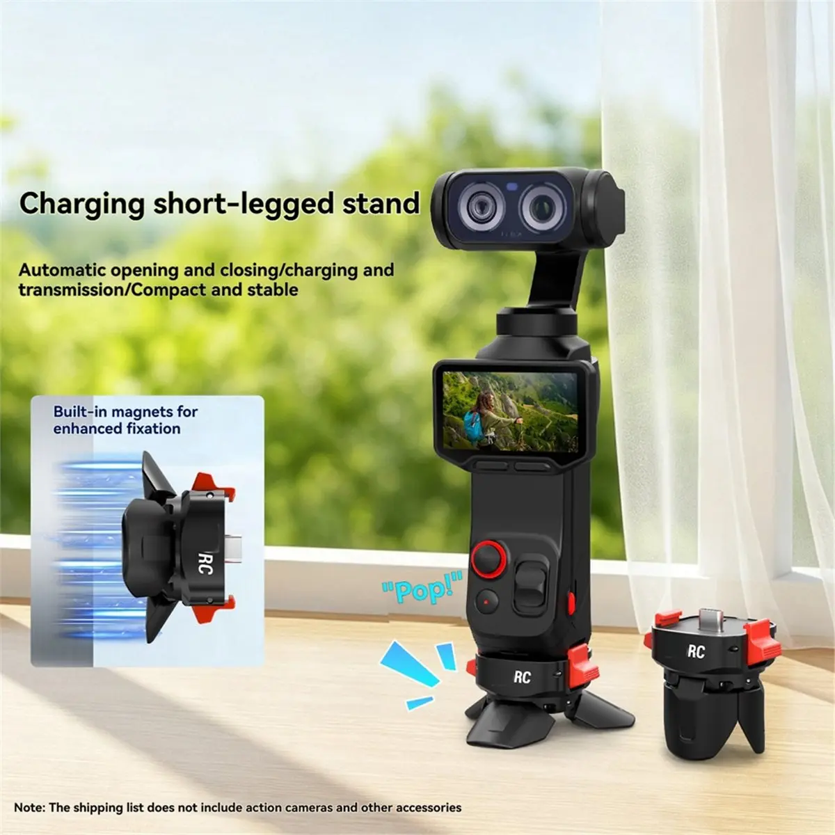 Charging Base Tripod Stand for Luna Ultra Type-C Desktop Holder Fast Charge Data Transfer Vlog Accessory