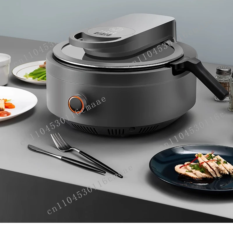 220V Cooking Machine Robot Electric Frying Pan Smoke Free Precise Temperature Control Intelligent Automatic Cooker