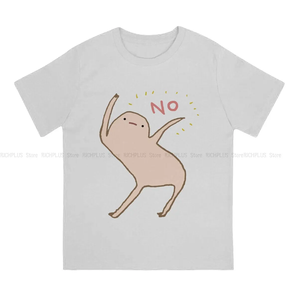 Honest Blob Says No TShirt For Men Meme Clothing Style Polyester T Shirt Homme