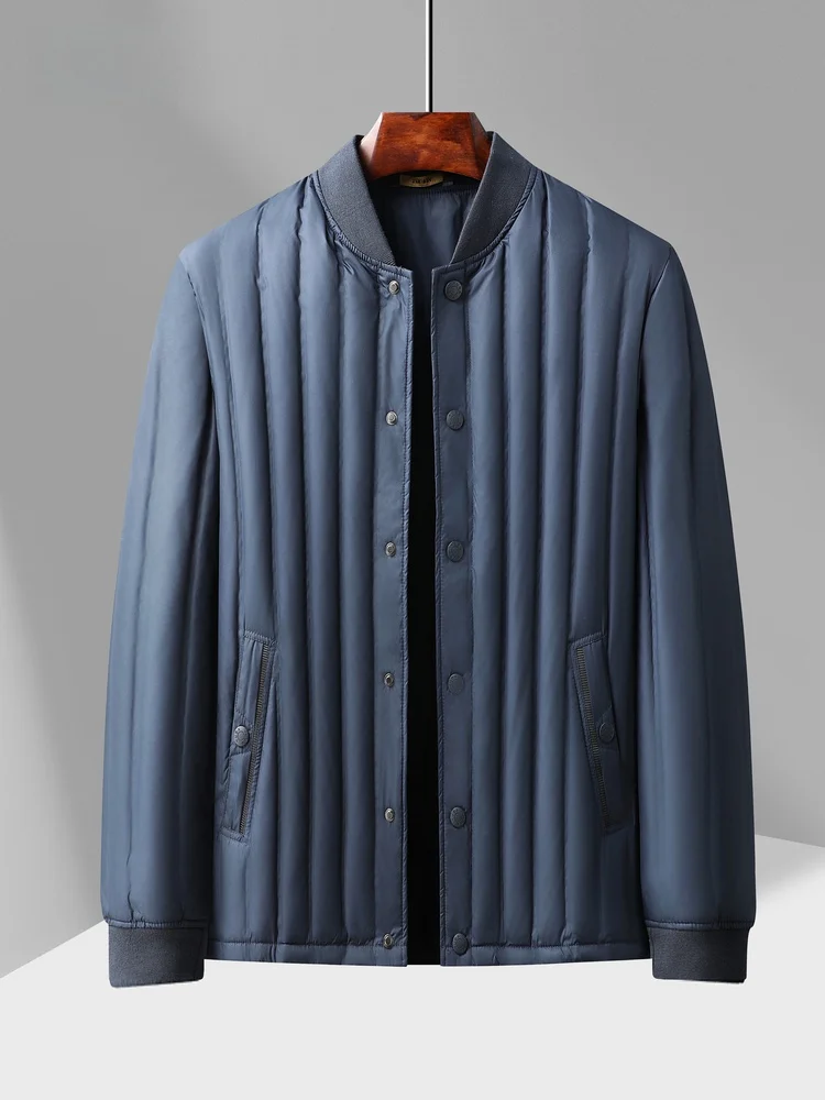 

Snow mid Winter New Men's Casual down Innerwear Stand Collar Busin Sle Warmth Dad Coat Urban Faion Long Sve ort