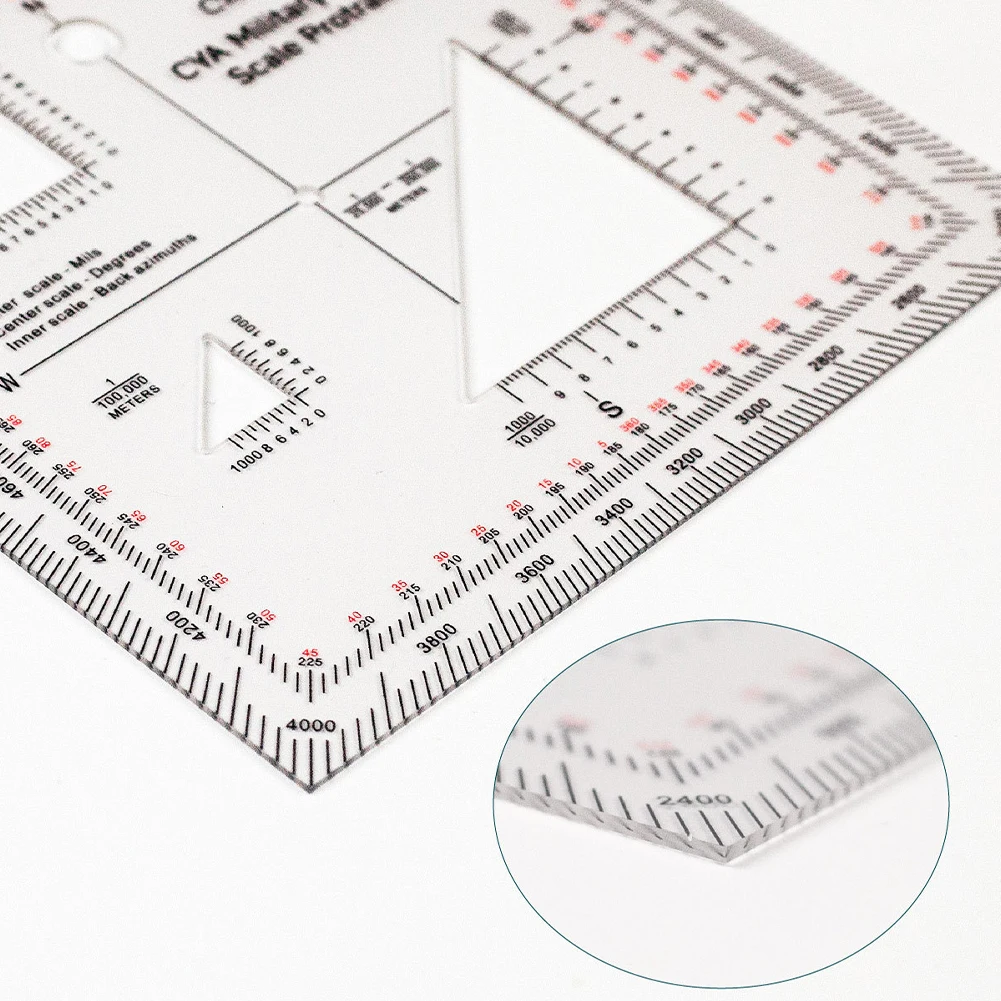 For Map Navigation Outdoor Navigation Coordinate Scale Map-Related Tasks 10*10cm Outdoor Measurement 10x10cm Size