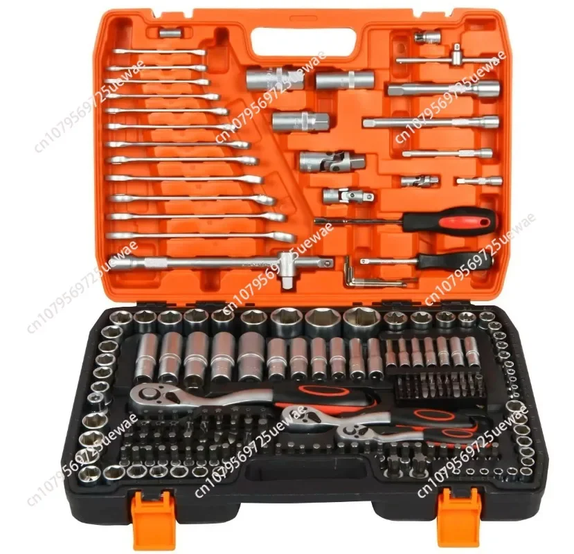 216 PCS Automotive Mechanic Home Sockets Total Tools Auto Repair 1/2 Inch Torque Wrench 216-piece Combination Set