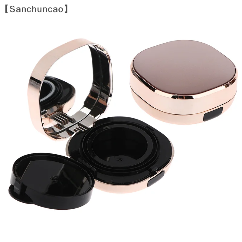 〔San〕 Air Cushion Foundation DIY Box Mini Cute Empty Puff Box Portable Mirror For Bb Cream Cosmetic Makeup Case Container