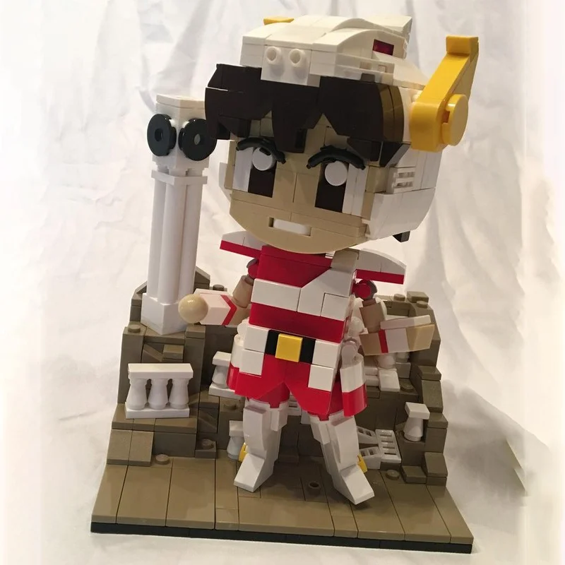 763pcs MOC Chibi Pegasus Seiya Brickheaded Model bouwstenen speelgoed Bouw idee Onderwijs kerstcadeaus Baksteen Kids