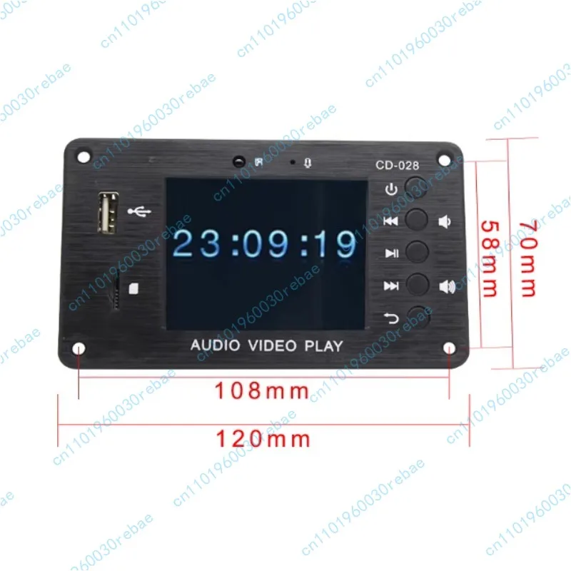 MP5 Bluetooth Decoder Board 2.8inch LCD Display Lossless Format Decoder TF USB Input