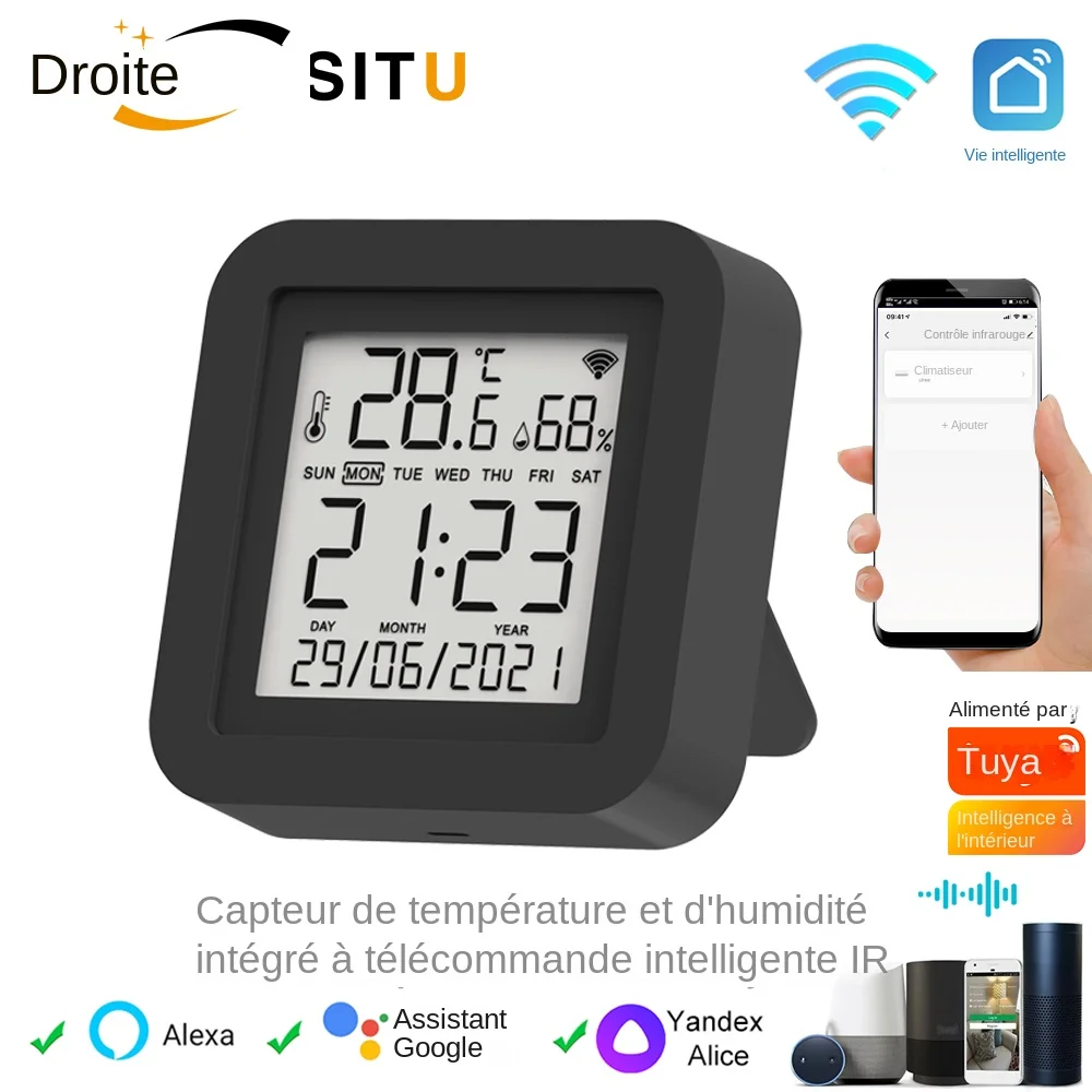Tuya – capteur intelligent WiFi universel, télécommande IR, température et humidité, pour climatiseur TV AC, fonctionne avec Alexa,Google Home Yandex