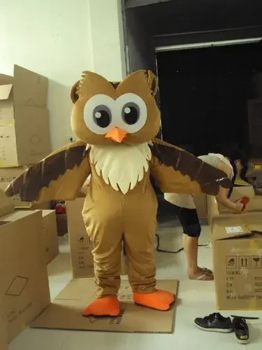 

Big Face Brown Owl Mascot Costume Classic Version Adult Halloween Birthday Party Cartoon Apparel Cosplay Costumes Adult Size