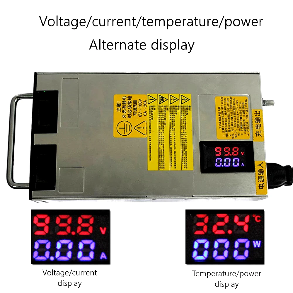 48V 58.4V 72V 60V 67.2V 84V 87.6V Li-ion Lifepo4 Lithium Battery Charger Voltage Curren Adjust 20A Fast Charge ebike 16S 20S 24S